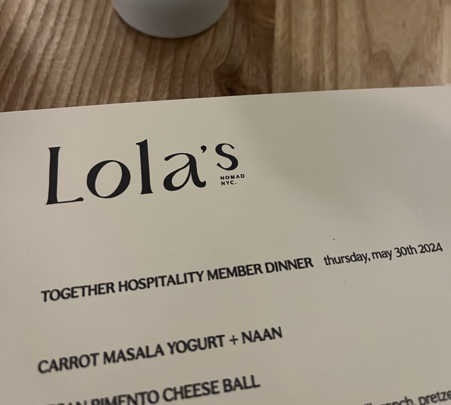 Dinner at Lola’s